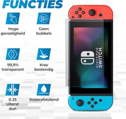 2 Stuks - Tempered Glass Screenprotector Protection Kit geschikt voor de Nintendo Switch - Screen Protector Set - Dual Pack — thumbnail 5