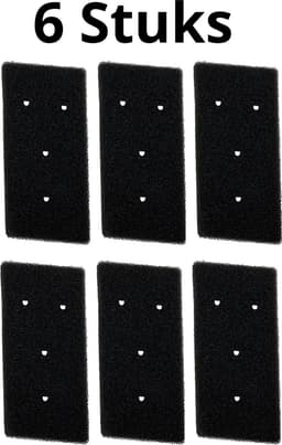 Bramokava 6x Filter geschikt voor Droger Whirlpool Bauknecht Ignis ( met 4 gaatjes) - 481010345281 - 8015250474909 - 481010716911 - Spons Foam Schuim — thumbnail 3