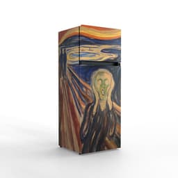 NUNKI MEDIUM-AMUN / Dubbel-Deurs Koelkast, E Klasse, 206l, Edvard Munch - De Schreeuw, Satin (ALL sides) — thumbnail 4