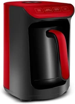 Koffiezetapparaat - Turkse Koffie - Authentiek Koffie - Automatische Temperatuur - 5 Koppen - Rood — thumbnail 1