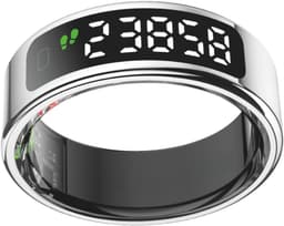 NOLATR Vue, Slimme Ring met Stappenteller, Activiteitstracker & Hartslagmeter – met Touch functie - Zonder Abonnement & Nederlandse App – Zilver – Maat 12 — thumbnail 1