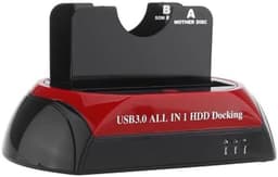 HDD Docking Station - Externe Harde Schijf - Data Overzetten - Drievoudige Interface - 2.5/3.5 Inch - Zwart — thumbnail 3