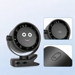 Oplaadbare Clipventilator - Bureauventilator - Ventilator - 4000mAh - 120 Snelheden & 720° Draaibaar - Digitaal Display & 15u Batterijduur - Stil 45dB - Voor Bureau, Bed & Buiten — thumbnail 5