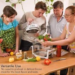 Airfryer met Kom - Multifunctioneel Fornuis - Gezond Koken - Verwijderbare Glazen Kom - 10 Liter Capaciteit - Zwart — thumbnail 3