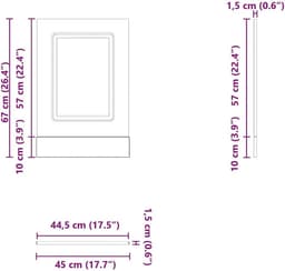 Vaatwasserpaneel - Frontplaat Keuken - Keuken Integratie - Robuust Houtmateriaal - 45 x 1.5 x 67 cm - Eiken Ambachtelijk — thumbnail 4