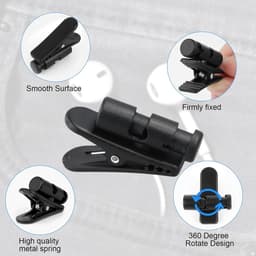 3 PCS Headset Cable Clips - 360° Rotatable Headset Cord Clip - Headphone Cable Clamp - Earphone Cable Clothing Clip - Headphone Cable Cord Clamp voor Attaching 2-4mm Wide - Organisatie en Beheer — thumbnail 4
