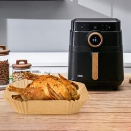 Bakingpapier voor Airfryer, 100 vellen, anti-aanbak, waterdicht en vetvrij, ideaal voor frituurpan, oven en magnetron — thumbnail 4