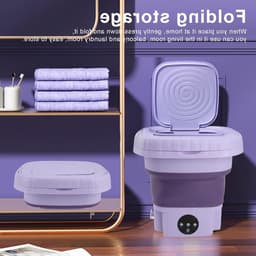 Draagbare Mini Wasmachine met 11L Capaciteit, Vouwbare Wasmachine voor Baby- en Kleine Kleding, Inclusief Droger Functie — thumbnail 5