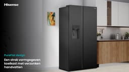Hisense RS5P528STFE - Amerikaanse koelkast – Zwart - No-Frost - 178 cm hoog - 528 liter - Energielabel E - Invriesvermogen 10 kg/24u - Geluidsniveau 40 dB(A) - IJs- en waterdispenser - LED Display - FastFreeze - Deuralarm - Interverter Compressor — thumbnail 10