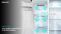 Hisense RS5P528STFE - Amerikaanse koelkast – Zwart - No-Frost - 178 cm hoog - 528 liter - Energielabel E - Invriesvermogen 10 kg/24u - Geluidsniveau 40 dB(A) - IJs- en waterdispenser - LED Display - FastFreeze - Deuralarm - Interverter Compressor — thumbnail 22