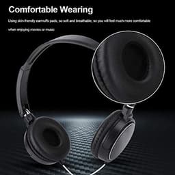 Vouwbare Over Ear Hoofdtelefoon, Vouwbare Compacte Bedrade Stereo HiFi Muziek Hoofdtelefoon met TF Kaart, Auto FM Zoeken, EQ Geluidswisselfunctie — thumbnail 4