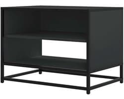 Tv-meubel - Tv kast wandkast - Opbergruimte creëren - Stabiel metalen frame - 61x40x46 cm - Zwart