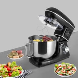 Keukenmachine 1500W - Keukenmixer Krachtig - Brood Deeg Maken - Compact LCD Display - 6.2 Liter Kom - Zwart — thumbnail 4