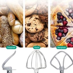Keukenmachine multifunctioneel - Keukenrobot foodprocessor - Alle bereidingen - 15 accessoires - 6.2L kom - Grijs — thumbnail 4