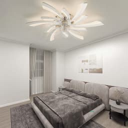 Moderne Plafondventilator Met Verlichting Stille Dimbare Ventilatorlamp Omkeerbare Plafondventilator Met Licht En Afstandsbediening Chroom Kroonluchter Ventilator Licht Slaapkamer-Chrome — thumbnail 2