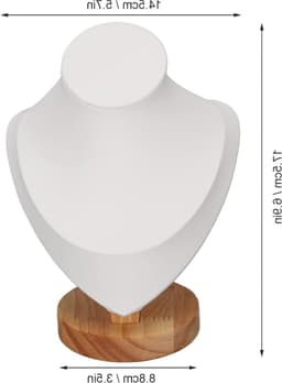 Flanellen sieradenstandaard voor kettingen, 6.9 inch, sieradenbuste, etalagehouder, sieradenpresentatie — thumbnail 4