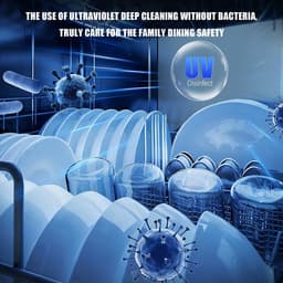 Draagbare Vaatwasser - Aanrecht Vaatwasser - Dagelijkse Afwas - Geen Installatie Vereist - 8 sets - Wit — thumbnail 3