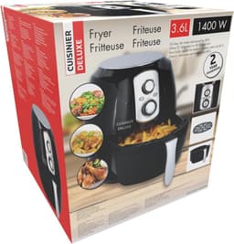 Luxe Airfryer - Hete Lucht Oven - Gezond Koken - Ruime Capaciteit - 36 Liter - Zwart — thumbnail 2