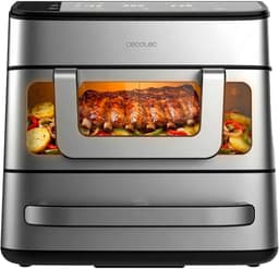 Heteluchtfriteuse Oven - Pizzaoven Airfryer - Grote Maaltijden Bereiden - Inclusief Pizzasteen - 18 Liter Capaciteit - Zwart — thumbnail 1