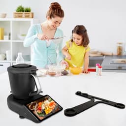 Keukenmachine Glijplank - Keuken Glijmat - Apparaat Verplaatsen - Teflon Schuiver Bescherming - 29x26cm - Zwart — thumbnail 2