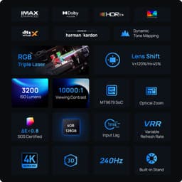 XGIMI Horizon 20 Pro Laser Projector - 4100 ISO Lumen - Harman Kardon - Beamer voor Gaming & Thuisbioscoop - 4K UHD - Google TV — thumbnail 4