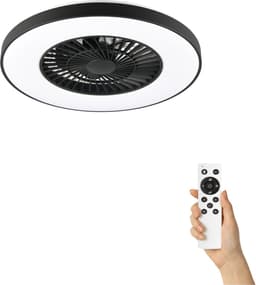 Fantiluxe - Magnus - Plafondventilator met verlichting - Zwart - Ø58cm - Afstandsbediening - Met lamp - Plafond ventilator - Slaapkamer — thumbnail 1