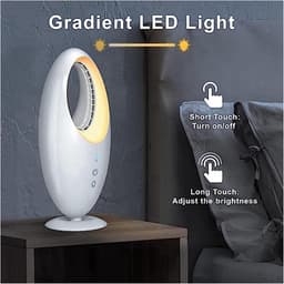 Bladloze Bureauventilator - Persoonlijke Ventilator Tafel - Frisse Lucht Creëren - Veilig Bladloos Ontwerp - Draagbaar 4000mAh - Wit — thumbnail 5