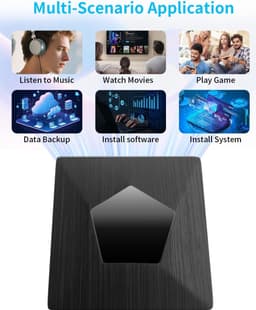 Externe Blu-ray Schijf - Optische Drive - Films en Data - USB 3.0 Type-C - Draagbaar Ontwerp - Zwart — thumbnail 4