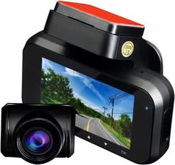 Dashcam 4K - Autocamera DVR - Rijgedrag Vastleggen - Dubbele Lens - 3 inch scherm - Zwart — thumbnail 2