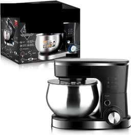 Staande mixer - Keukenmachine - Deeg maken - Grote roestvrijstalen kom - 5L inhoud - Zilver — thumbnail 3