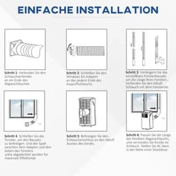 3-in-1 Mobiele Airco - Draagbare Airconditioner - 3-in-1 Koelen, Ontvochtiger & Ventilator - 9000 BTU - voor 12-28 m² - met Afstandsbediening & 24-uurs Timer - Wit — thumbnail 7