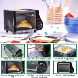Mini Oven - Keukenmachine - Lekker Koken - Compact en Multifunctioneel - 15 Liter - Zwart — thumbnail 5