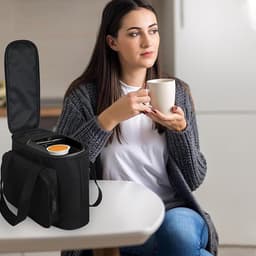 Reistas Koffiezetapparaat - Draagbare Opbergtas - Koffie Onderweg - Compacte Opslag - 24W x 6H cm - Zwart — thumbnail 4