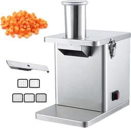 Elektrische Groentehakker - Voedselprocessor Snijder - Snel Ingrediënten Snijden - Krachtige 250W Motor - 38x26x45 cm - Zilver — thumbnail 1