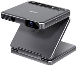 Aurzen - Zip - Mini Beamer - Pocket-Size - 720p - 100 ANSI Lumen - Auto Focus & Auto Keystone - 5.000 mAh Batterij - Draai- & Spiegelbaar - Ultradraagbare Projector - Grijs — thumbnail 1