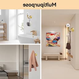 Elegante 2-delige gordijnhouders van metaal met heldere kristallen ballen, wandmontage voor stijlvolle raamdecoratie en praktische gordijnbinders in goudkleur. — thumbnail 2