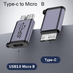 USB C Adapter - Micro B Converter - Harde Schijf Aansluiten - Snelle Data Overdracht - 10 Gbit/s - Zwart — thumbnail 5