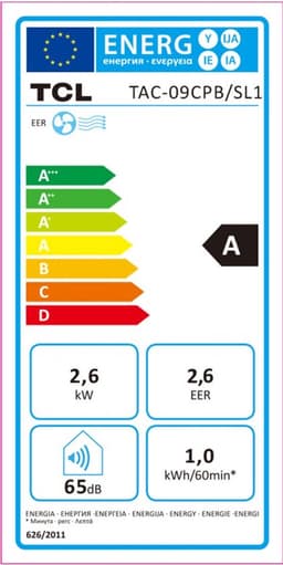 Danky Mobiele airco 9000 BTU 3-in-1 – 42L/dag ontvochtiging – Slaapmodus – 24U timer – Voor 25 m² – Klasse A — thumbnail 2