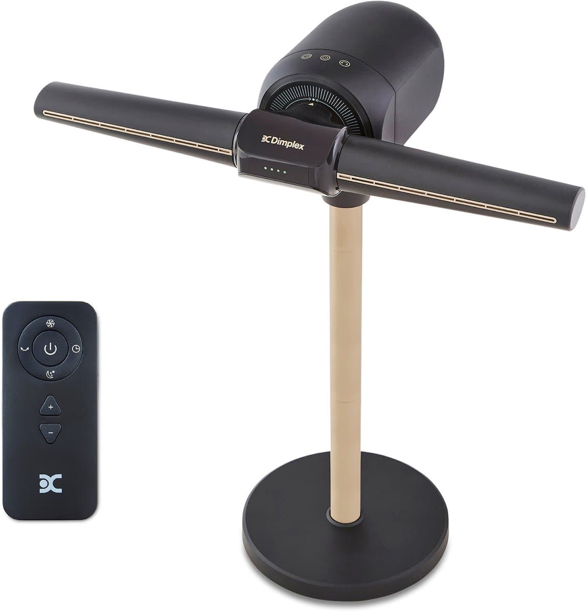 Dimplex FlexBlade Ventilator Bladloos – Oscillerende Tafelventilator - 180° Kantelbaar - 5 Snelheden & Timer - 20m Bereik – Waaier (36dB) - Magnetische Afstandsbediening — afbeelding 1