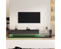 TV-meubel met Laden - Televisiekast Opbergkast - Woonkamer Organisatie - Hoogglans Afwerking - 170 cm breed - Zwart