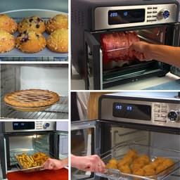 Multifunctionele Oven - Aanrechtoven Airfryer - Veelzijdig Koken - Dubbele Deur - 28 Liter - Zwart — thumbnail 3