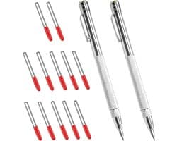 Carbide Scribing Tool met 12 Vervangende Marker Dots, Magnetische Graveerpen voor Glas en Keramiek, Precisie Gereedschap voor Metalen Bewerking