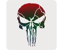 Skull Sjabloon 30 x 30 cm voor Schilderen, DIY Projecten en Scrapbooking, Herbruikbaar Tekenmateriaal