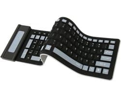 Draadloos Vouwbaar Siliconen Toetsenbord, 103 Toetsen, Waterdicht en Stil, Flexibel Roll-up Toetsenbord voor Laptop en PC, Ideaal voor Thuis en Op Reis