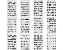 Set van 12 Herbruikbare Letter- en Nummer Sjablonen voor DIY Scrapbooking, Schilderen en Decoratie (7 x 4 inch)