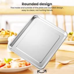 Bakplaat Pan - Airfryer Accessoire - Lucht Frituren - Vaatwasserbestendig - 2 Stuks - Roestvrij staal — thumbnail 2