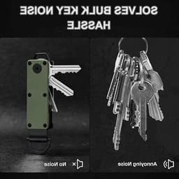 Compacte metalen sleutelhanger voor het opbergen van sleutels, ideaal voor mannen en vrouwen, ruimtebesparend en duurzaam — thumbnail 2