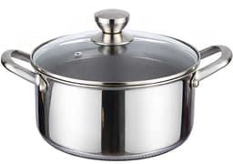 Cheffinger, Kookpan 20cm 3L met Anti-aanbak Honingraatcoating en Deksel, Zilver — thumbnail 1