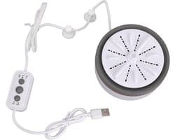 Mini Turbowasmachine - Draagbare Wasmachine - Kleine Kleding Wassen - Hoogfrequente Trillingen - 15 x 11 x 6 cm - Grijs