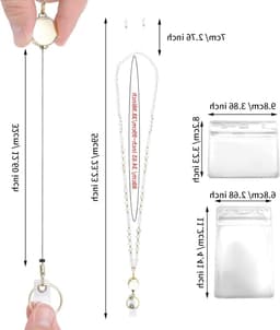 Natuurlijke Steen Kralen Lanyard met ID Houder voor Werk, School en Cruise - Ideaal voor Sleutels en Badges — thumbnail 5